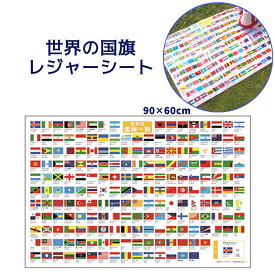 世界の国旗一覧レジャーシート 90×60cm A2 東京カートグラフィック LSWF
