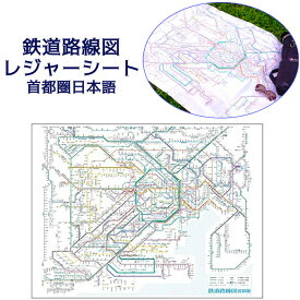 鉄道路線図レジャーシート（首都圏日本語 ） 120×90cm A2 東京カートグラフィック RLSJ