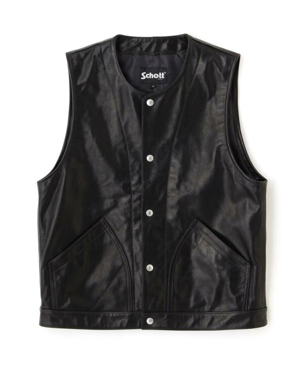 楽天市場】Schott/ショット 公式通販 |GOAT LEATHER VEST/ゴートレザー 