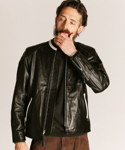 ��SALE|Schott/�V���b�g �����ʔ� |NOCOLLAR RACING JACKET/�m�[�J���[���[�V���O�W���P�b�g ���Z�[���i�ɂ������ԕi�s��
