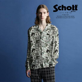★SALE |Schott/ショット 公式通販 |L/S SHIRT "$110 PATTERNED"/ロングスリーブシャツ "＄110パターン" 23SS