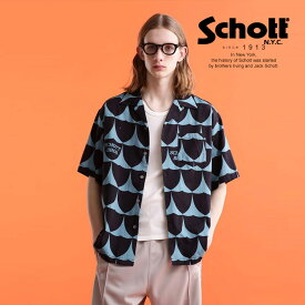 Schott/ショット 公式通販 |HAWAIIAN SHIRT"PERFECTO"/ハワイアンシャツ"パーフェクト" 半袖 ボタンダウン 開襟えり アロハ シャツ 総柄 23ss