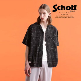 ★SALE |Schott/ショット 公式通販 |KASURI PLAID SS SHIRT/カスリ プレイド 半袖シャツ トップス 23ss