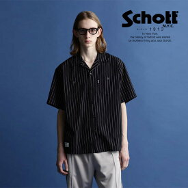 ★SALE |Schott/ショット 公式通販 |STRIPE S/S WORK SHIRT/ストライプワークシャツ ボタンダウン 23ss