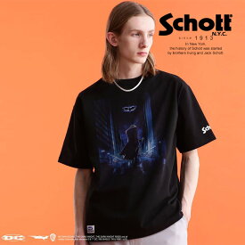 ★SALE |Schott/ショット 公式通販|WEB LIMITED|T-SHIRT JOKER CITYOFKNIGHT/シティオブナイト ジョーカー Tシャツ DC アメコミ 23ss ※セール品につき交換返品不可