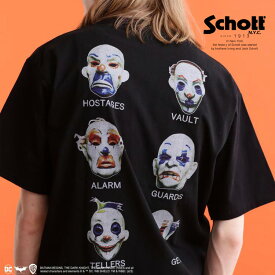 ★SALE |Schott/ショット 公式通販 |WEB LIMITED |T-SHIRT JOKER CLOWNS/クラウン ジョーカー Tシャツ DC アメコミ 23ss ※セール品につき交換返品不可※セール品につき交換返品不可