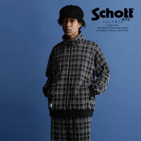 ★SALE |★SALE |Schott/ショット 公式通販|PATTERNED JERSEY TRACK JACKET/パターン ジャージ トラック ジャケット アウター 羽織 上着 23ss ※セール品につき交換返品不可※セール品につき交換返品不可