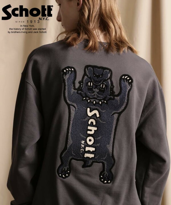 楽天市場】Schott/ショット 公式通販 |CREW SWEAT TIBETAN BULLDOG 