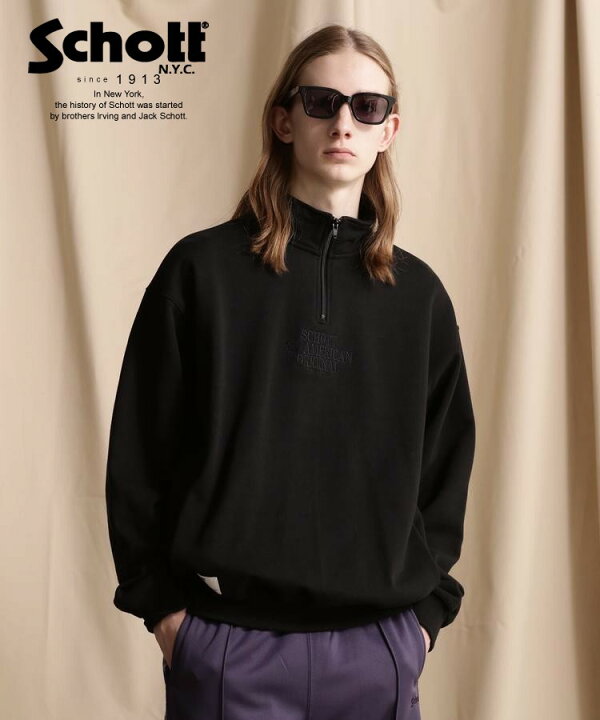 楽天市場】☆SALE |Schott/ショット 公式通販 |HALF ZIP SWEAT/ハーフ 