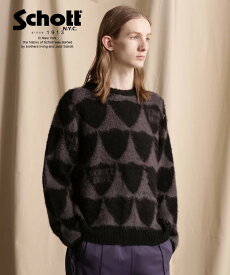 ★SALE |Schott/ショット 公式通販 |SHAGGY KNIT SWEATER PERFECTO/シャギーニット セーター パーフェクト 長袖 プルオーバー 23FW ※セール品につき交換返品不可