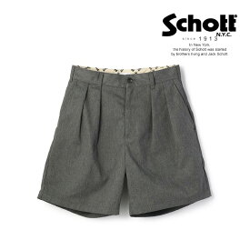 Schott/ショット 公式通販 |DOUBLE PLEATED T/C SHORTS/ダブルプリーツ T/C ショーツ