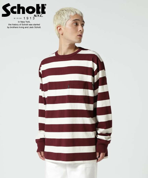 楽天市場】Schott/ショット 公式通販 |WIDE BORDER POCKET T-SHIRT 