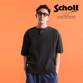 Schott/ショット 公式通販 |THERMAL PIGMENT O/D HENLEY NECK T-SHIRT/サーマル オーバーダイ ヘンリーネック Tシャツ