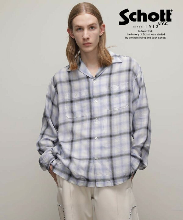 楽天市場】Schott/ショット 公式通販 |OMBRE CHECK LS SHIRT/ オンブレ 