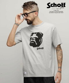 Schott/ショット 公式通販 |HEATHER T-SHIRT "STENCIL BULLDOG"/ステンシルブルドッグT