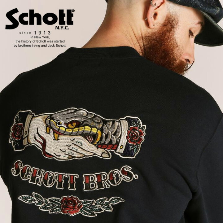 楽天市場】Schott/ショット 公式通販 | SHAKE HAND SNAKE CREW SWEAT 
