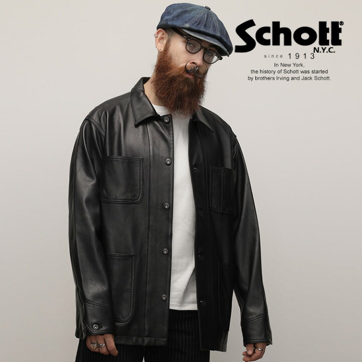 楽天市場】Schott/ショット 公式通販 |LAMB LEATHER COVERALL JACKET 