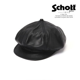 Schott/ショット 公式通販 |LEATHER NEWSBOY CAP/レザー ニュースボーイキャップ キャスケット 上品 シック NY