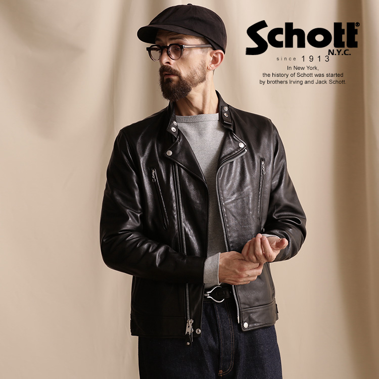 Schott/ショット 公式通販|NEW DOUBLE BREAST RIDERS/ダブル ブレスト ライダース 23SS /メンズ 男性  Schott