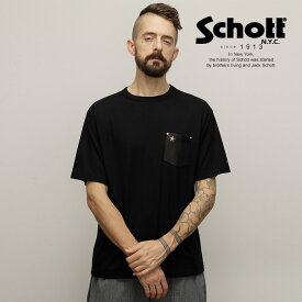 Schott/ショット 公式通販 |ワンスター レザー ポケット Tシャツ 半袖 カットソー 23ss