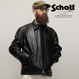 Schott/ショット 公式通販 |LEATHER TRACKER JACKET/レザー トラッカージャケット　アウター 羽織 革ジャン 23FW
