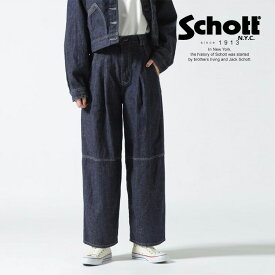 ★SALE |Schott/ショット 公式通販 |×RUMBLE RED/×ランブルレッド/DENIM PANTS/デニムパンツ レディースデニム カジュアルパンツ 23ss※セール品につき交換返品不可