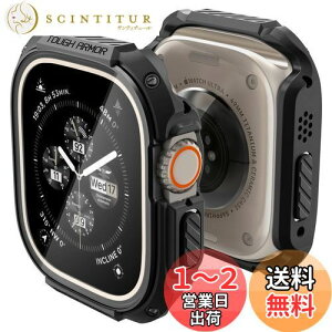 yzSpigen Apple Watch Ultra2 P[X/Apple Watch Ultra P[X 49mm Ή ČRMILKi擾 ϏՌ  Ռ z 菝 h~ یJo[ ^tEA[}[ ACS05457 (ubN)