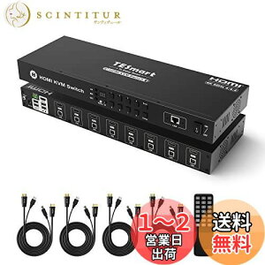 yzTESmart 8|[g HDMI KVMXCb` p\R8 j^[1؂ւ KVMؑ֊ RS232|[g LAN|[g XL o@\ 4K@60Hz HDCP2.2 RGB4:4:4 EDID@\Ή R/zbgL