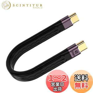 yzYFFSFDC USB Type CtoC P[uy40Gbpsf[^]&PDΉ100W/5A}[d& 8K@60Hzfóz USB-C to USB-C P[u 13.5cm Z USBP[u Mac Book ProANintendo SwitchANexus 6P 5XASam sung Gala