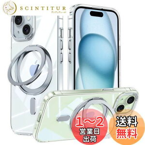 yziPhone 15 Plus Kp P[X MagsafeΉ ACtH15vX Jo[ 360°]X^h Uovon X}zP[X ACz 15plus gуP[X CX[d ԍڃz_[ Ή Xgbvt
