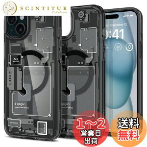 yzSpigen iPhone 15 P[X MagSafe NA ϏՌ ČRMILKi擾 Xgbvz[ ϗ}  Xgbvz[ 2d\ Yی C菝h~ MagSafe CX[dΉ Eg