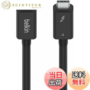 �y���������zBelkin USB-C�P�[�u�� Thunderbolt 4/USB4 100W 40Gbps�����f�[�^�]�� 8K�Ή� iPhone 15/MacBook/iPad Pro/iMac/Windows�Ή� �C���e���F�� USB-IF�F�� 2m �u���b�N INZ002bt2MBK