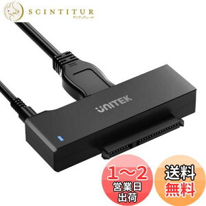 yzUnitek SATA to USB3.0iUSB-A+USB-C) ϊP[u 2.5 3.5C` HDD/SSD Ȃǂ̃n[hhCuSATA whCu ɑΉ SATAI/II/III dA_v^i12V/2Adtj UASPΉ ] ő18TB