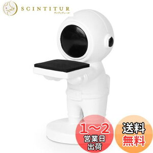 【送料無料】Baskiss 宇宙人時計スタンド 腕時計 スタンド ウォッチスタンド 時計置き ディスプレイ 収納 1本用 ウォールナット 時計置き台 樹脂製 白