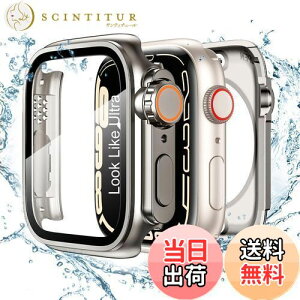 yzTALENANA for Apple WatchP[X 45mm/44mm/41mm/40mm uApple Watch Ultraɕϐg h series 8/7/SE/6/5/4 tیtB+یP[X+wʃP[X3 in 1fUC ̌^ Sʕی tی 