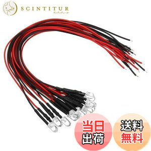 yzPATIKIL 3V - 6V 5mm LED_CI[h 12 zς ~jLEDCg d v RC DIY CWP[^[Ɩp gzCg