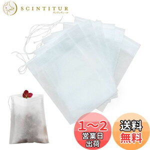 【送料無料】YFFSFDC 使い捨て空の袋100個 不織布無漂白 ティーバッグ強力な浸透 天然 ルースリーフお茶&コーヒー用(10cm*15cm)