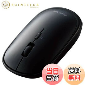 【送料無料】エレコム ワイヤレスマウス Bluetooth Slint 薄型 静音 4ボタン プレゼンモード機能付 Windows Mac Android iOS iPadOS FireOS対応 ブラック M-TM10BBBK/EC