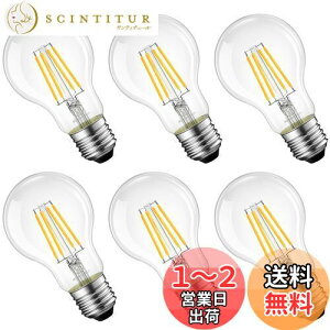 【送料無料】LVWIT LED電球 E26口金 100W形相当 フィラメント電球 2700K 電球色 1521LM 省エネ10.5W クリアタイプ レトロ電球 雰囲気 シーリング ペンダント PSE認証済み 6個入 調光器非対応