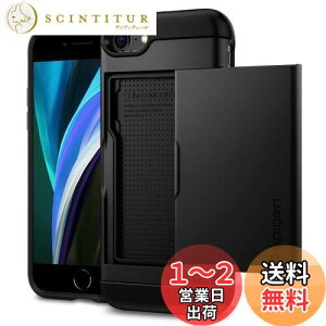 yzSpigen iPhone SE3 SE2 y3/2z P[X ϏՌ 蒠^ J[h [ iPhone8/7p wh~ MILKi擾 h~ Ռz CX[d XEA[}[ CS 042CS20455 (ubN)