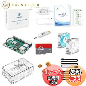 yzTRASKIT Raspberry Pi 4B /Yx[pC4B 8GB ZK}[Nt/SDJ[h128GB NOOBSvCXg[/P[X/5.1V/3A Type-C d/2MicroHDMI-to-HDMIP[uC/q[gVN2̓