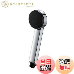 【送料無料】SANEI(旧社名:三栄水栓製作所)シャワーヘッド 節水30% アダプター付き 軽量型 前面めっき 背面ブラック PS325-80XA-CD