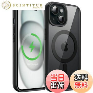 yzJETech iPhone 15 6.1C`p }Olbg P[X MagSafeɑΉ Ռz op[Jo[ \bhJ[}bgTPUt[ h~ NAobN (ubN)