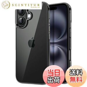 yzJETech iPhone 16 6.1C`p P[X ΂݂Ȃ Ռz op[Jo[ h~ NAobN (ubN)