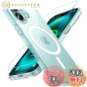 【送料無料】iPhone 16 ケース アイフォン16カバー BESINPO【ガラスフィルム付き・MagSafe対応】クリア iphone16カバー 黄ばみなし ストラップホール 米軍MIL規格 耐衝撃 耐久性 マグネット搭載 マグ