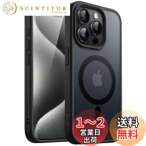 yzJETech iPhone15ProMax 6.7C`i15 Pro Maxjp }Olbg P[X MagSafeɑΉ ̃}bgw ^ ϏՌ Jo[ (ubN)
