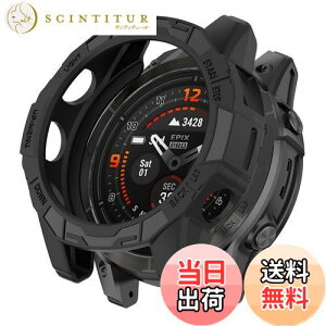 yzSHEAWA for Fenix 7X Pro P[X Jo[ یP[X ݊i Epix Pro 51mm TPUS یJo[ ϏՌ ANZT[ (ubN)
