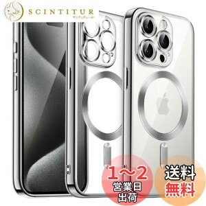 yzJETech iPhone 15 Pro 6.1C`p \tgNAP[X JYSی MagSafeCX[dΉ ϏՌ dCbLTPUJo[ (Vo[)