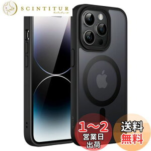 yzJETech iPhone 14 Pro 6.1C`p }Olbg P[X MagSafeɑΉ ̃}bgw ^ ϏՌ Jo[ (ubN)