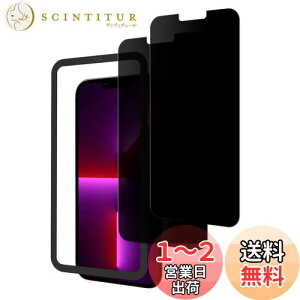 【送料無料】【2枚セットのぞき見防止】ガイド枠付き KPNS 日本素材製 覗き見防止 iPhone 13 Pro Max 用 ガラスフィルム 強化ガラス カバー 保護フィルム